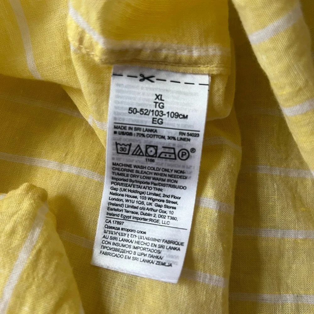 Banana Republic Yellow Striped Button-Up Shirt - Picture 3 of 8